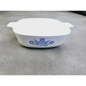 Corning Ware White Blue Cornflower P-1-B 1 Qt Casserole Dish Made In The USA